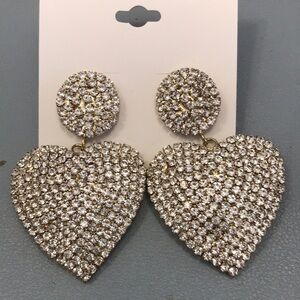 New Kiara heart shaped sparkly earrings